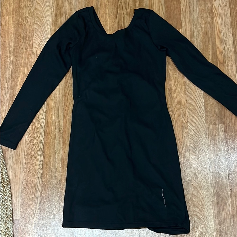 Black Bodycon Long Sleeve Cocktail Dress